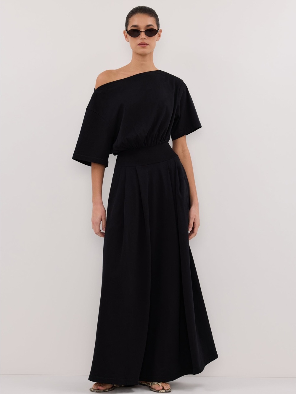 DISSH NWT Esme Black Asym Maxi Dress XS